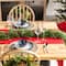 Glitzhome® 9ft Christmas Greenery PE Cedar Garland with Red Berries